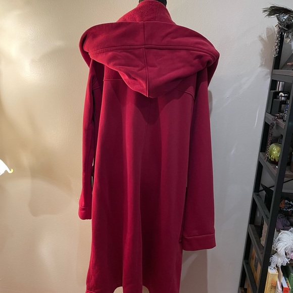Red cloak cardigan w/hood - Picture 3 of 3